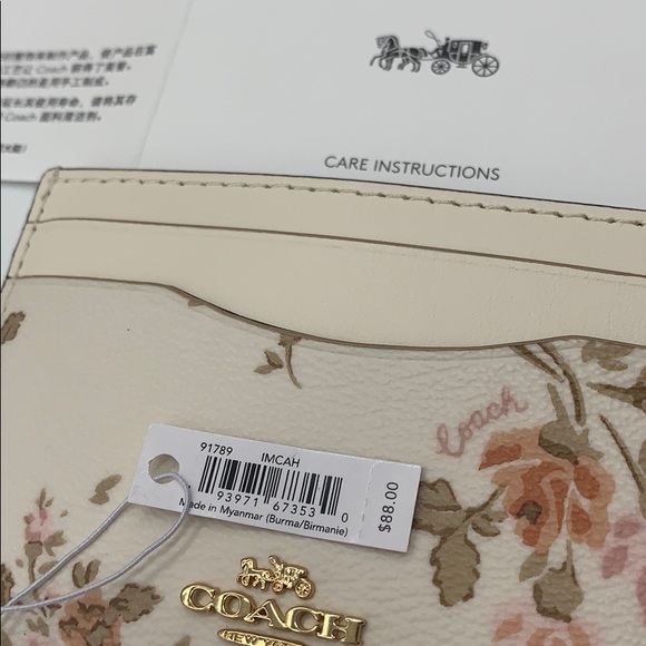 COACH Card Case Im gold/chalk multi - Picture 14 of 16